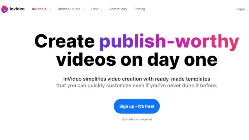 Invideo is one of the advanced Video editing software That gives users full control of their video content and branding. The Platform is specially designed for businesses, freelancers, social media marketers, etc. 