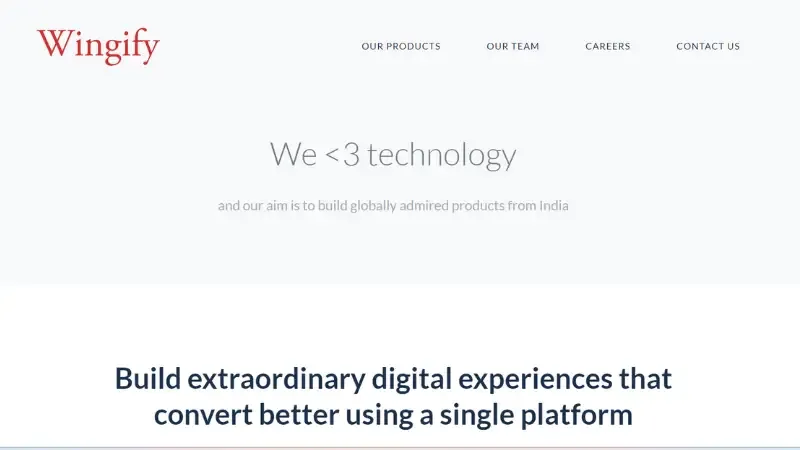 Wingify is a Delhi-based startup that helps businesses by providing Conversion rate optimization (CRO) software. The Platform was founded by Paras Chopra in 2009.