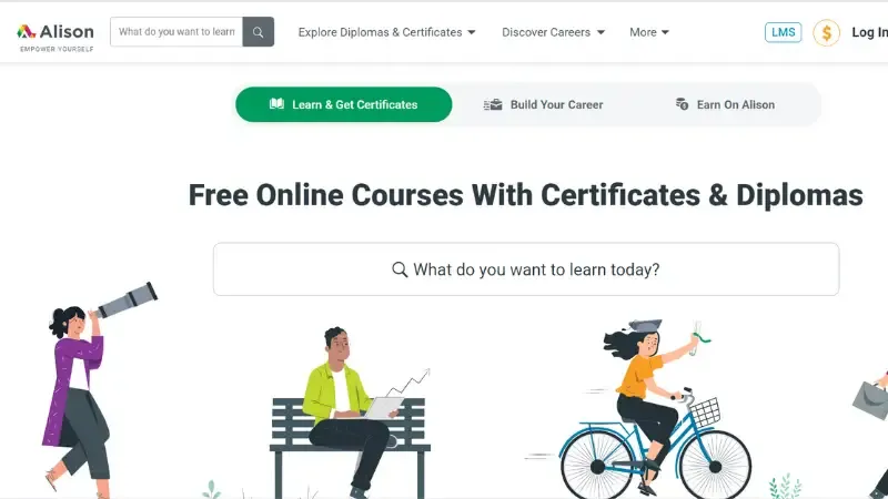 Alison is a  website that helps users to teach the fundamentals and techniques of marketing.