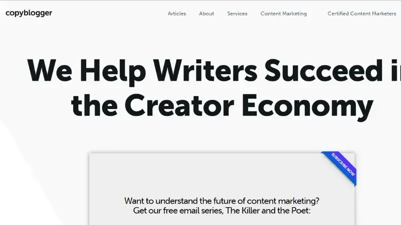 Copyblogger is a renowned website that helps its users to learn the methods and concepts of marketing. The platform guides students with various aspects of online marketing techniques through certified writers.