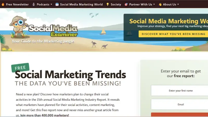 Social Media Examiner is a website that teaches online marketing skills.  The platform also helps to earn through the various social media platforms.