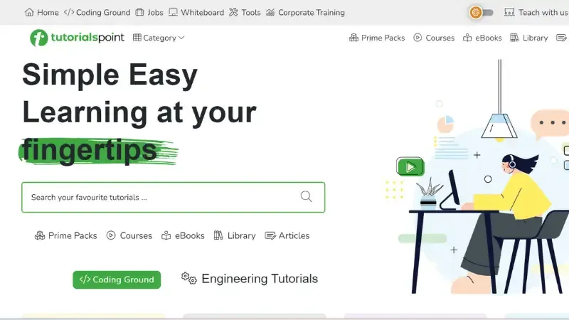 Tutorial Point is a website that is specially designed to facilitate online learning and education for individuals of all age groups.