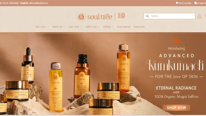 SoulTree, a flourishing organic beauty enterprise with organic and natural products.