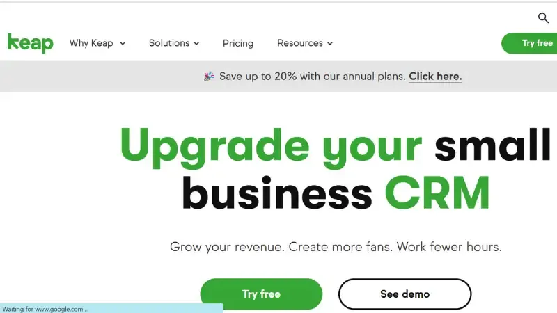 Keap - An e-mail marketing and sales platform for small businesses