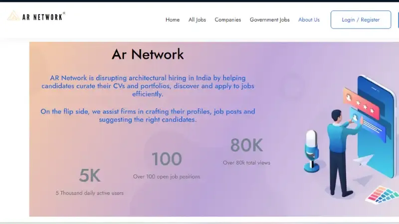 AR Network Solutions  is India's first dedicated online platform tailored for professionals within the AEC sector (Architecture, Engineering, and Construction). This portal facilitates the exploration, sharing, application, networking, and team formation of individuals within this community.