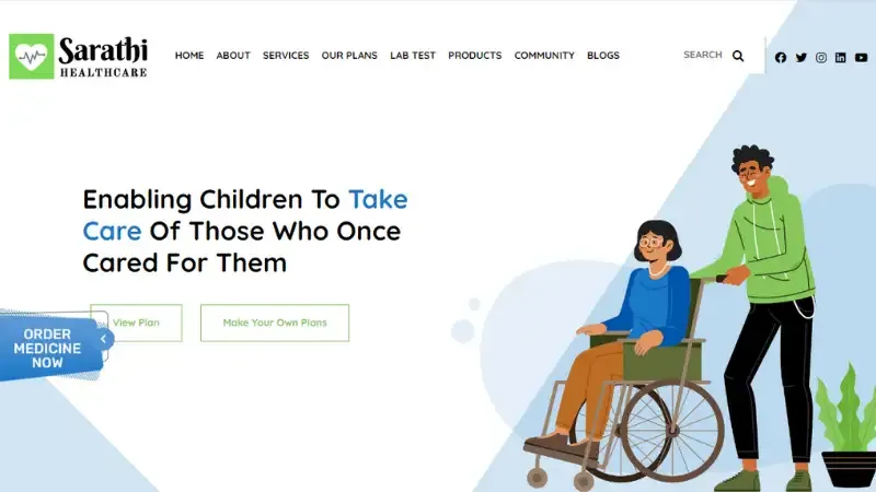 Jodhpur-based health-tech startup Sarathi Healthcare was founded by Lavender Singh Rathore, Amol Bagul, and Aditi Poyam in 2020. Sarathi Healthcare provides premium healthcare services to the elderly like lab tests, home consultations, nursing services, etc.