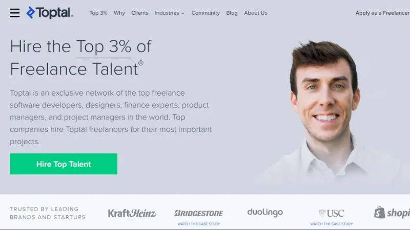 Toptal - Freelance Websites for Finding Work