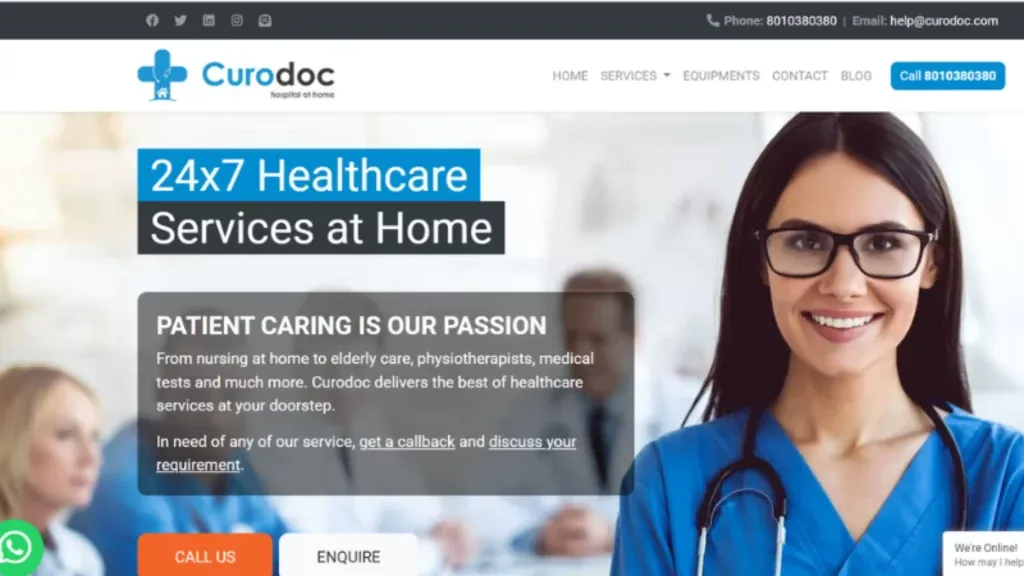 Delhi-based 24x7 Curodoc Healthcare Pvt. Ltd is a healthcare service provider at its own home.