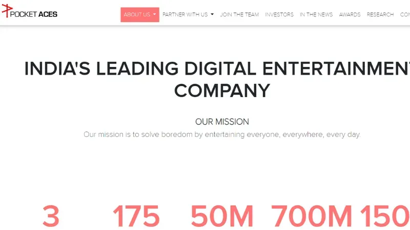 Mumbai-based Pocket Aces is a digital entertainment platform founded by Aditi Shrivastava, Anirudh Pandita, and Ashwin Suresh. It is one of the leading digital entertainment companies which is specially focused on mobile video. 