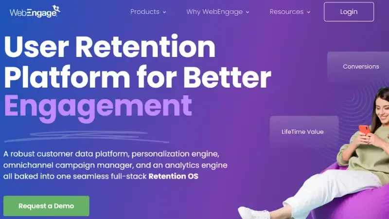 One of the top systems for consumer engagement is  WebEngage. It enables businesses to automate interaction throughout a users life cycle while assisting with the sending of emails and notifications. 