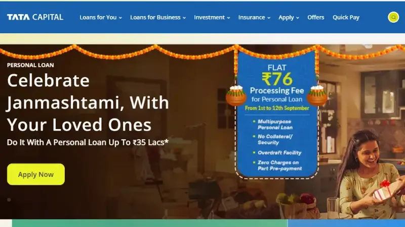 Tata Capital is one of the best options for commercial loans in the country. It Provides loans with low interest rates. The Bank provides loans up to Rs 5lakhs to Rs75 lakhs. It provides various types of loans such as Working capital loans, equipment loans, Entrepreneurship loans, and Microloans. The Best thing is the loans they offer do not require any collateral or security. 