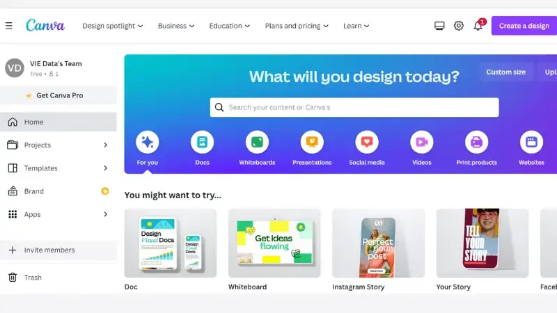 Canva - Web-based graphic design platform