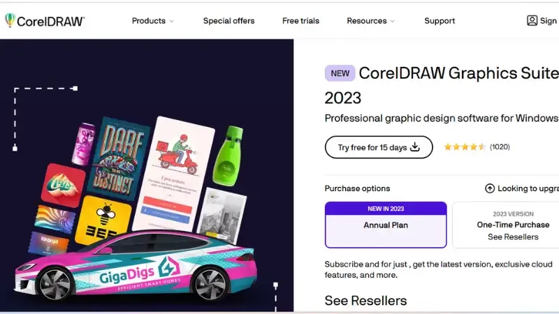 CorelDraw - Functional vector graphics application