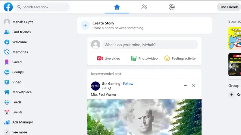 Facebook - Third Most Popular Website in the World