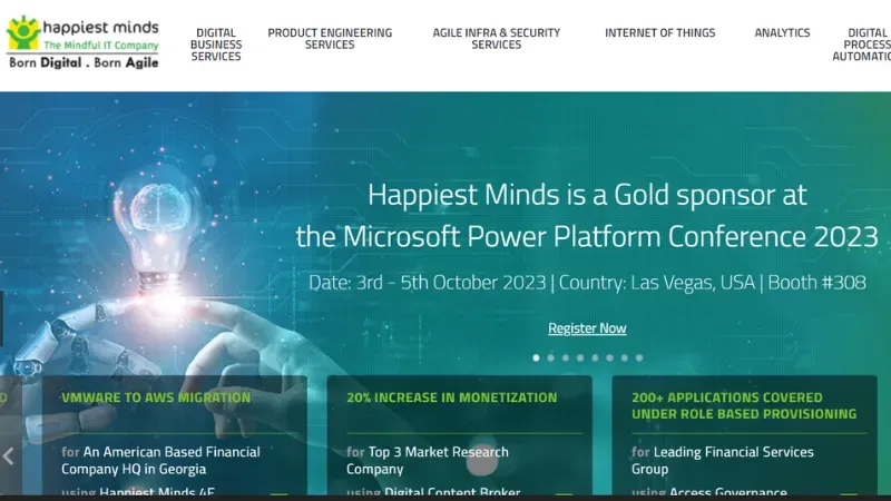 Happiest Minds Technologies - Digital transformation and IT services provider