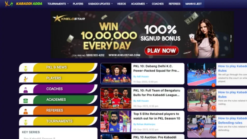 Kabaddi Adda is a Bangalore-based online platform founded by Arvind Sivdas, Suhail Chandhok, Dhanya Parameshwarant, and Vikas Gautam. 