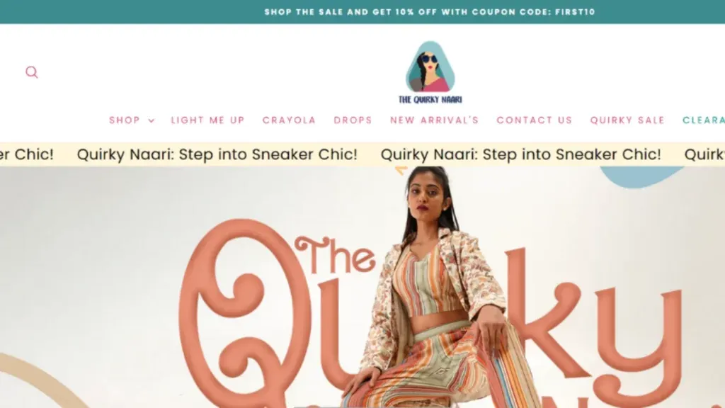 The Quirky Naari is a fashion and lifestyle startup founded by Malvica Saxena in 2018. The company provides fashionable and quirky footwear and apparel among millennials and Gen-Z. 