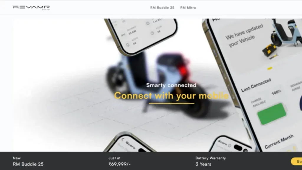 Revamp Moto is a Motor Vehicle Manufacturing startup founded by Jayesh Tope, Pushkaraj Salunke, and Pritesh Mahajan. 