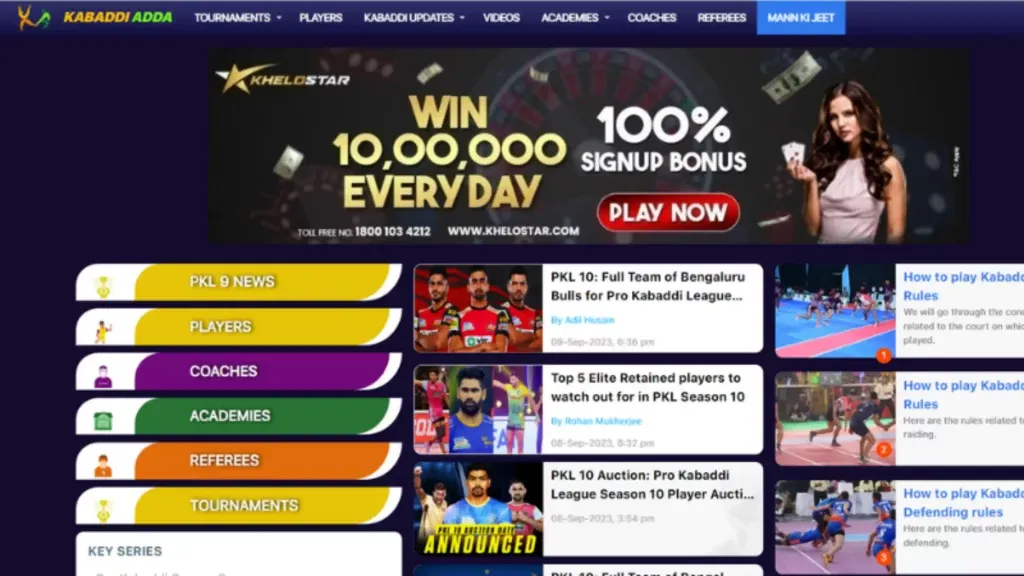 Kabaddi Adda is a Sports platform founded by Arvind Sivdas, Suhail Chandhok, Dhanya Parameshwarant, and Vikas Gautam. 