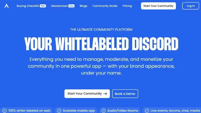 A firm called scenes by Avalon runs chat and audio groups where similar individuals can connect. It is a complete social network that functions like your own Discord. You may use it to manage chats and webinars, post files, host events, accept money and do much more all in one location. 