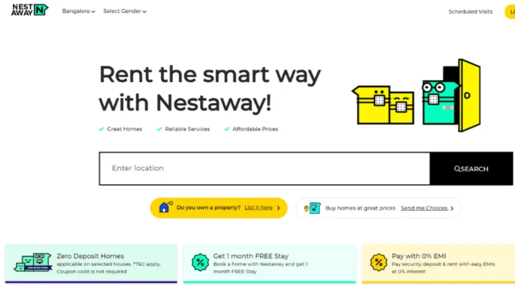 Nestway is a  Bangaluru-based online home rental marketplace founded by Amarendra Sahu, Smruti Parida, Deepak Dhar, and Jitendra Jagadev in 2015. Their services are available for both singles and families. 