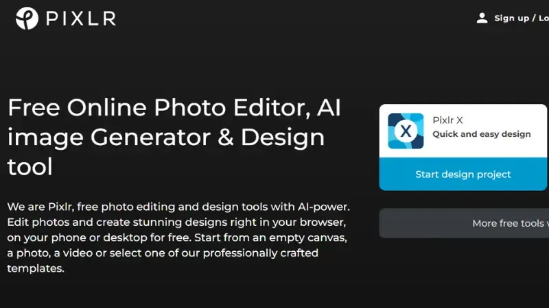 Pixlr - Web-based online photo editor