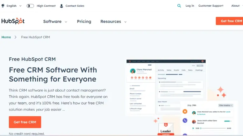 HubSpot - A tool for website design, analytics, customer care, marketing and sales