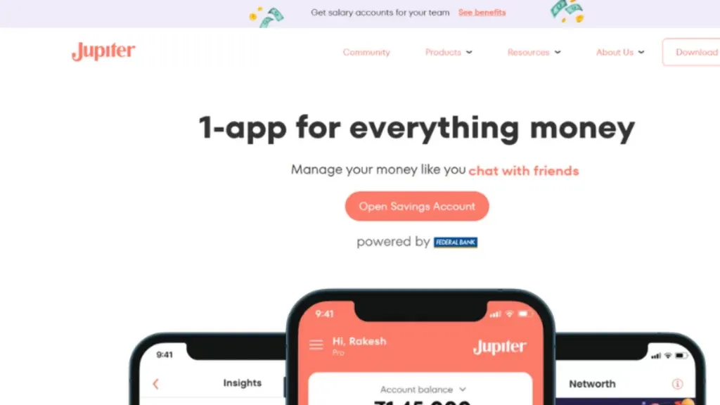 Jupiter is a Mumbai-based platform founded by Jitendra Gupta in 2019. It is a digital retail banking services provider to help millennials track their expenses. 