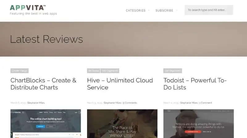 The best browser- based web applications may be found and shared with the world using Appvita. They have carefully chosen and evaluated more than 1600 apps since 2006, and they are still going. 
