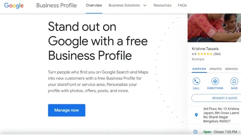 A rich card for your blessing will be created on Google’s business results whenever users search for your company name, which can help you with local search engine optimization, which helps in getting visibility when people in your region search for suggestions. 