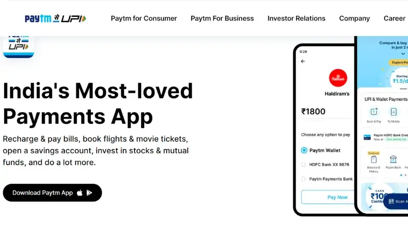 A leading provider of digital payment and banking services, Paytm is an Indian financial technology business. The company, which was established in 2010, began as a mobile wallet service before growing to become one-stop shop for all kinds of financial needs. Through its platform, Paytm provides services like cell phone recharge, billing, travel booking and online money transfer. 