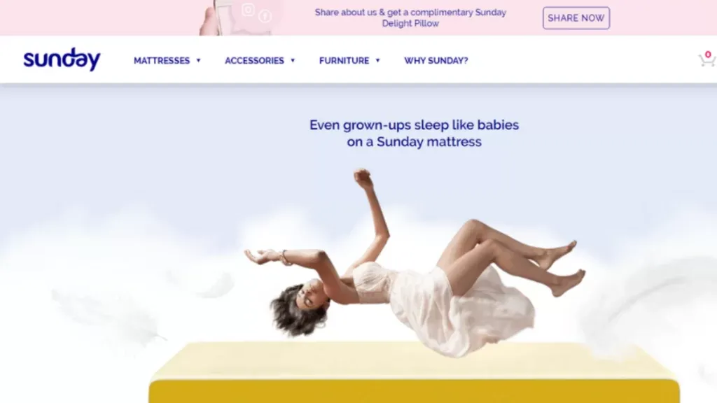 Sunday Mattress is a Bengaluru-based DTC mattress brand in India. It was founded by Alphonse Reddy in 2016 where they offer advanced-technology-equipped mattresses. The platform provides innovation, quality,  sustainability, and eco-friendly Products. 