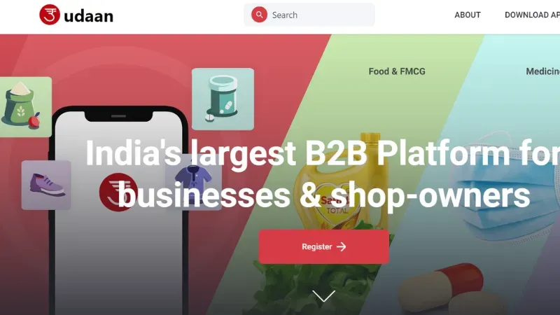 Udaan, founded in 2016, is a prominent Indian B2B e-commerce platform.