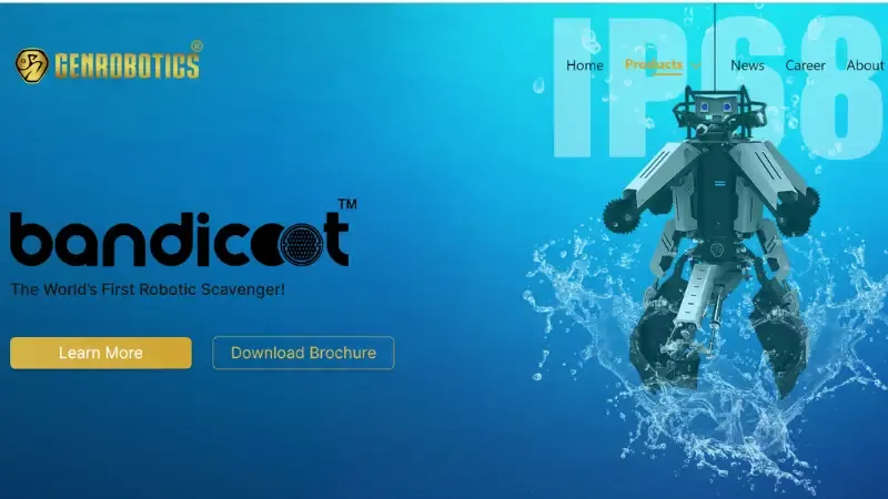In order to eventually put an end to the terrible practice of manual scavenging, generobotics, a Kerala based company, developed Bandicoot, a spider shaped machine that purifies sewerage. 