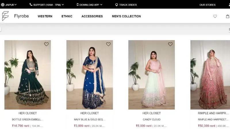 The largest online clothing leasing company in India and the first of its type is called Flyrobe. Growing trends like renting stuff have caused the nation to become more organised. One such firm delivers the rental wedding dresses that clients selected on their portal right to their door steps. 