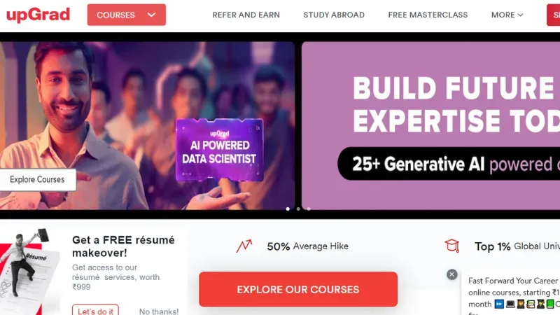 UpGrad is a Mumbai-based platform founded by  Ronnie Screwvala, Mayank Kumar, Phalgun Kompalli, and Ravijot Chugh. 