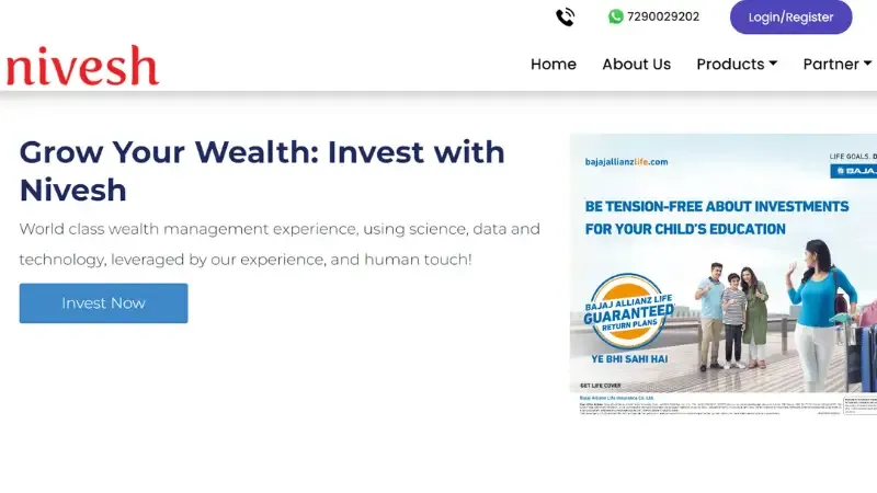 Nivesh claims to make putting money into mutual funds paperless for customers. It collaborate with neighborhood companies that assist investors in caring out transactions and monitoring performance. 