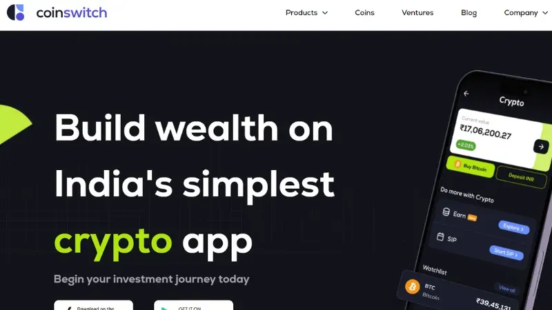 CoinSwitch Kuber - Bengaluru-based Crypto Platform