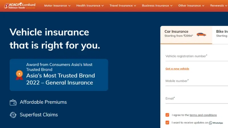 ICICI Lombard Car Insurance - Best Car Insurance Company in India
