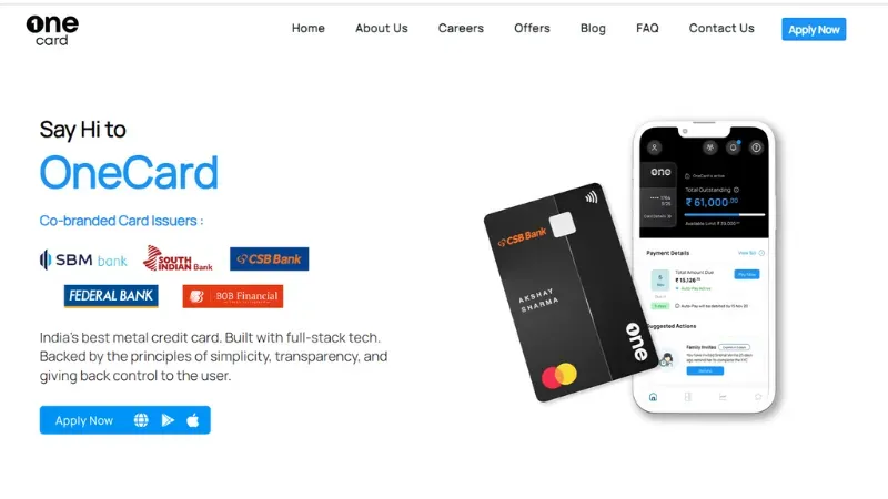 OneCard - Pune-based Fintech Startup 