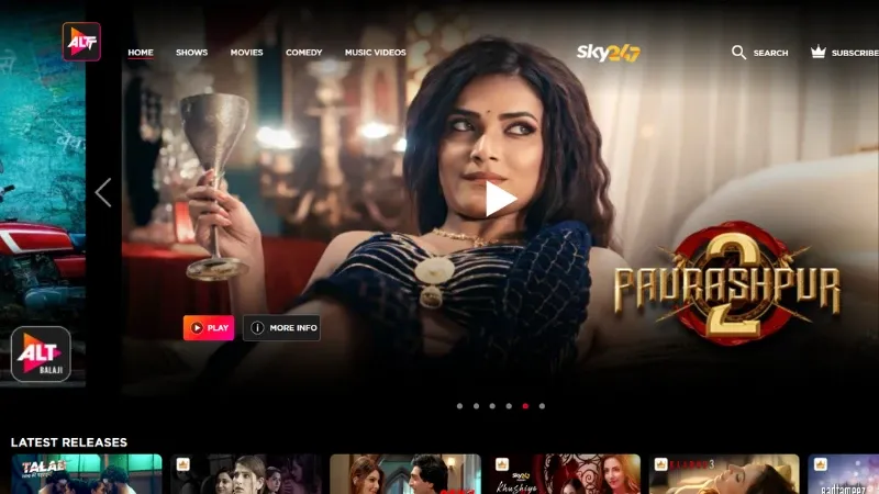 ALTBalaji Mumbai-based OTT Startups in India