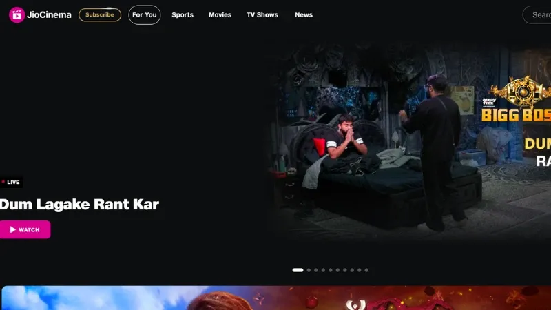JioCinema - Biggest OTT Startups in India