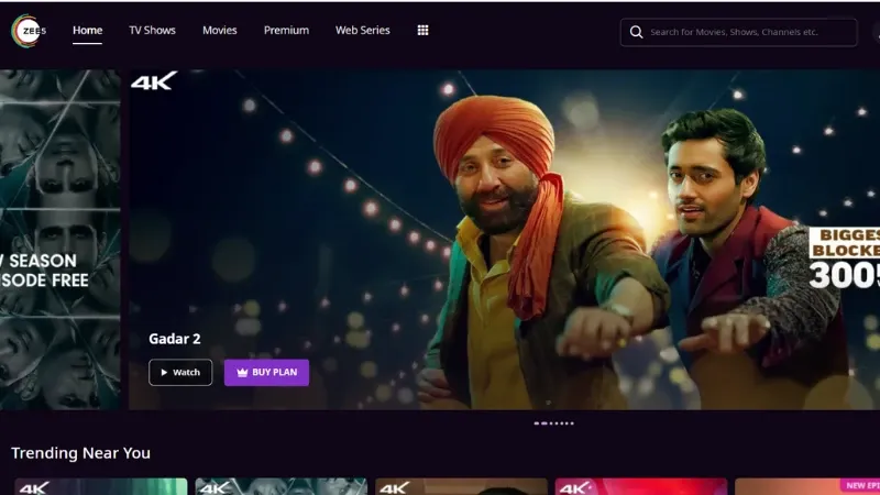 ZEE5 is Mumbai based best OTT Startups in India