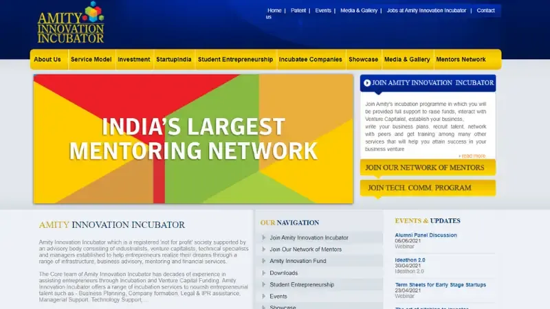 Top Startup Accelerators and Incubators in India | Amity Innovation Incubator