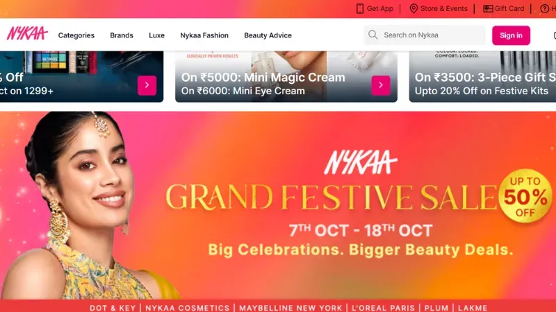 Top 12 Ecommerce Unicorns in India | Nykaa