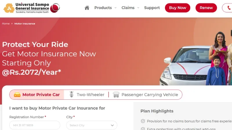 Universal SOMPO Car Insurance - Best Car Insurance Company