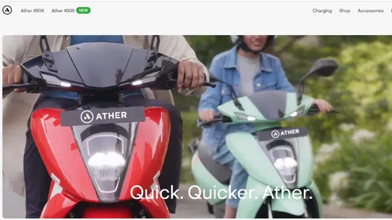 Ather Energy - Bengaluru based electric Two Wheeler Startup