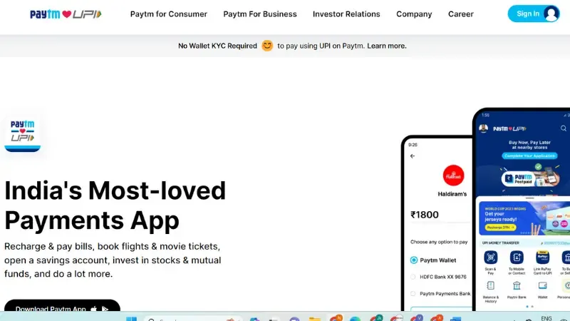 Paytm - Payment services for customers and merchants
