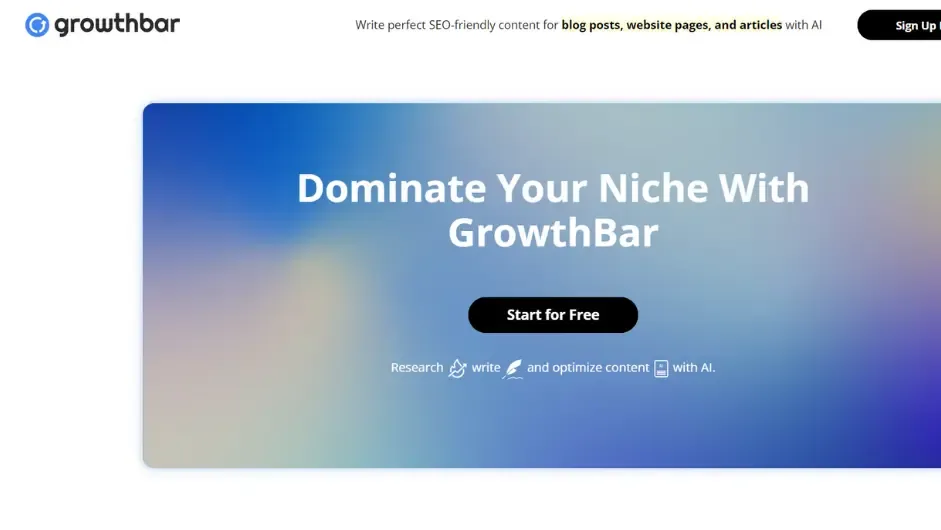 GrowthBar - SEO and AI writing Generator Tool