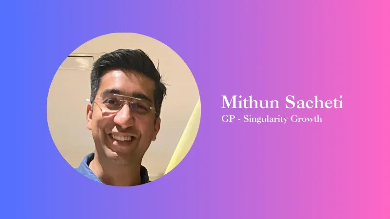 To be more involved in the fund's strategic investments, Mithun Sacheti, the founder of the omnichannel jewellery shop CaratLane, became a part of Singularity Growth as a general partner. Additionally, he is now a co-sponsor of the new fund that the investment business is trying to raise.